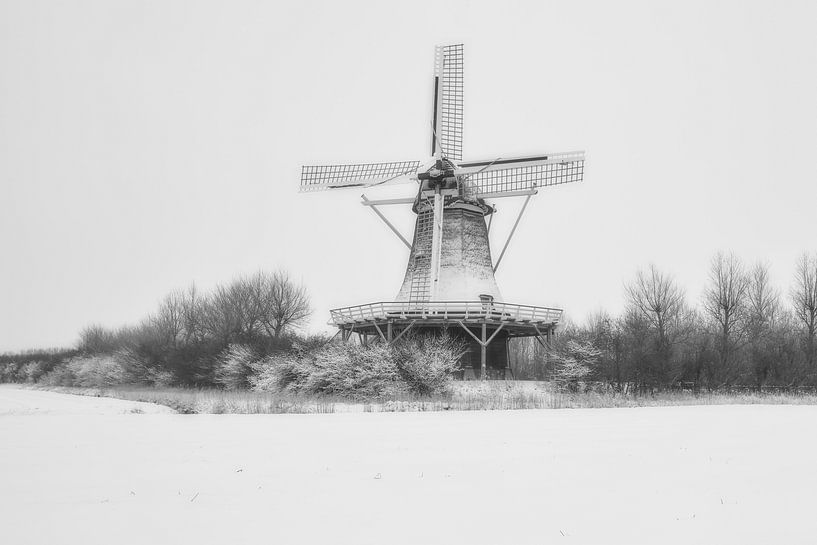 Mühle " de Hoop" im Winter von eric van der eijk