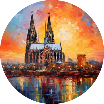 Dom van Keulen (Cologne Cathedral) kleurrijk