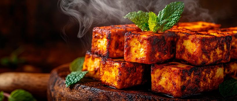 Geräucherter Tofu mit frischer Minze von Poster Art Shop