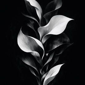 Minimalistische botanische Eleganz Monochrom von Dodik Hariyono