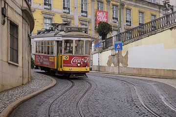 Tram 28 in Lisbon - Iconic tram in the historic streets of Portugal by Rolf Schnepp