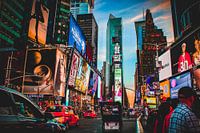 Time Square with sunset