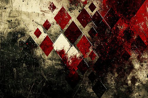 Abstract design met rode details