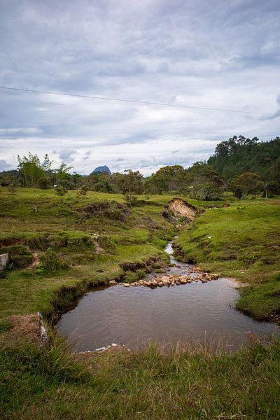 Paysage vert autour de Guatapé Colombie par Sonja Hogenboom