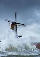 Storm at the Oranjemolen in Zeeland
