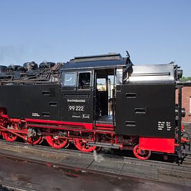Dampflokomotive der Harzer Schmalspurbahnen auf dem Bahnhof Wernigerode von t.ART