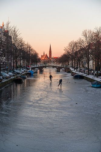 Leiden - Skating on the herengracht (0016)