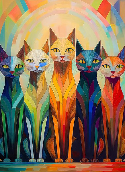 Colour Cats Parade von Digital Art Studio