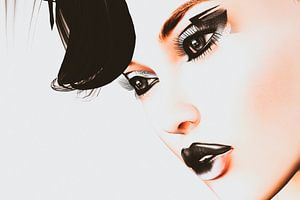 Second Life - Nahaufnahme des Frauengesichtes