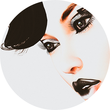 Second Life - Close-up van vrouwengezicht van Atelier Liesjes