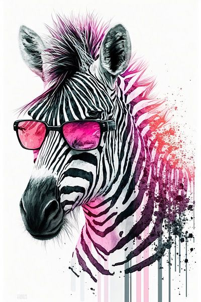 Zebra in Style by Poster Art Shop
