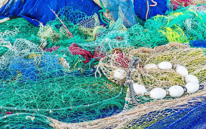Close-up of maritime fish net pattern texture by Alex Winter