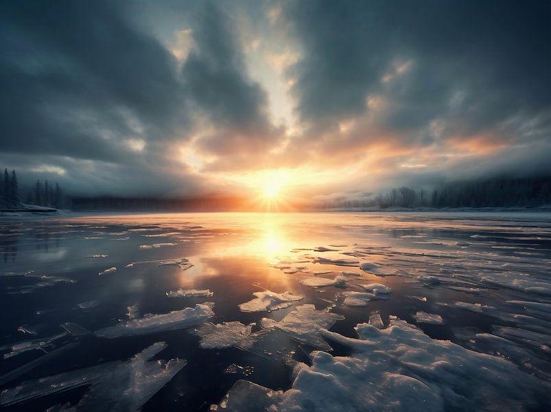 Goldene Stunde am See von fernlichtsicht