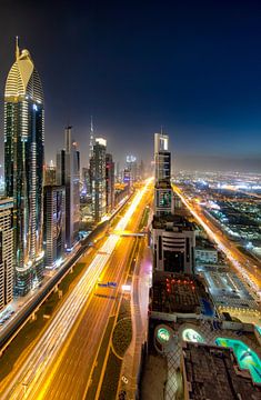 Sheikh Zayed Road Dubai by Rene Siebring