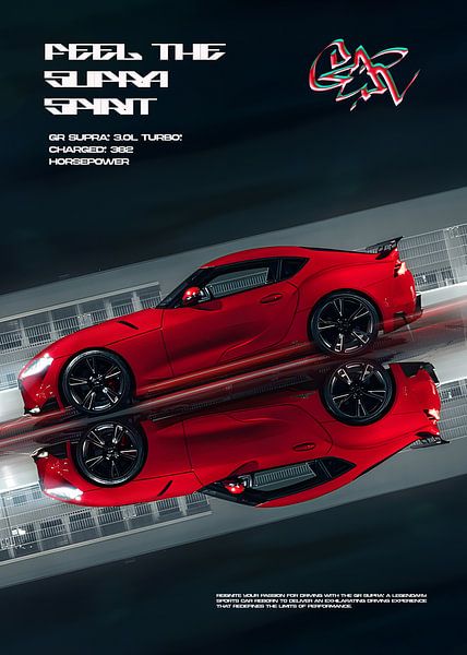 Toyota GR Supra Poster van Ali Firdaus