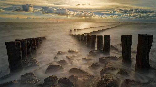 Zonsondergang in Westkapelle Zeeland van KCleBlanc Photography