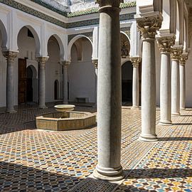 Central courtyard at the Kashbah Museum in Tangier by René Weijers