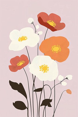 Minimalistische Bloemenmarkt in Roze