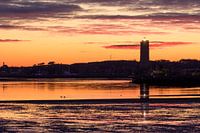 Silhouette with Brandaris lighthouse