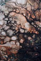 Liquid colors: brown, beige, copper / gold / silver color