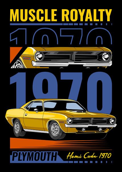 Plymouth Hemi Cuda Muscle Car von Adam Khabibi