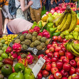 Fruit stall at the market in Centre de Flacq by t.ART