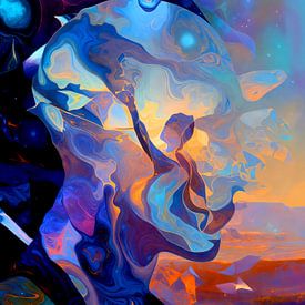 Kosmische Gedankenlandschaft in Abstraktion von A.D. Digital ART