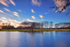 Teich bei Sonnenuntergang von Wim van D