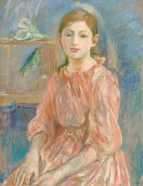 Berthe Morisot,The artist's daughter with a parakeet