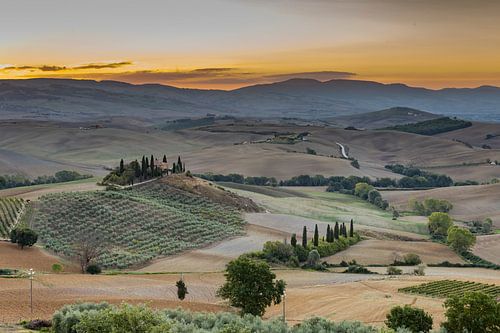 Boerderij Belvedere in de vroege ochtend
