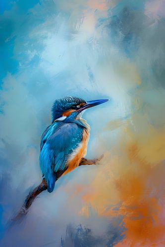 Eisvogel zwischen den Farben