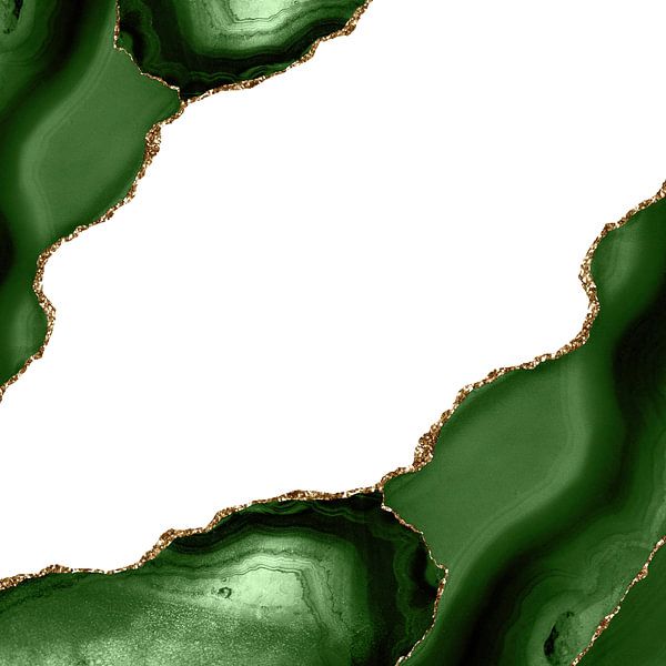 Green &amp; Gold Agate Texture 22 von Aloke Design