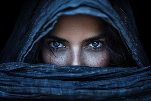 Mysterieuze Vrouw in Textielomhulsel