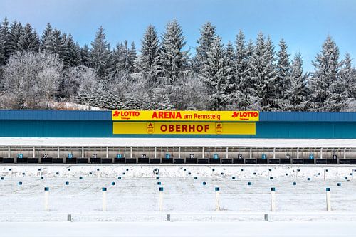 Prachtig winterlandschap op de hoogten van het Thüringer Wald