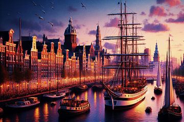 Sail 2025 Amsterdam Evening AI van Hendrik-Jan Kornelis