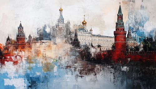 Palais du Kremlin russie moscou abstrait artistique panorama
