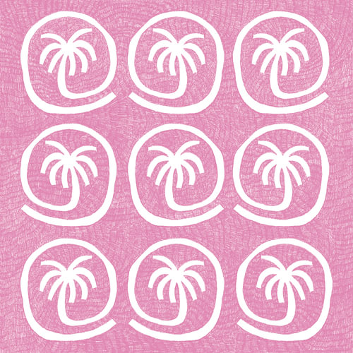 Motif de palmiers roses