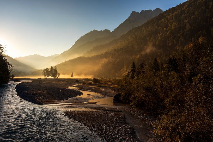 Zonsopgang bij Hinterriss van Robert Hoiss