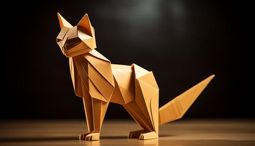 Panorama de chat en origami
