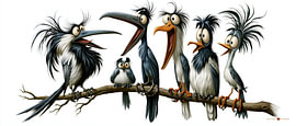 Funny Little Birds by Gelissen Artworks