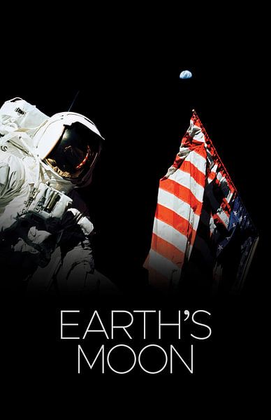 STK205494S-Solar system poster of Earth's moon. by Stocktrek Images