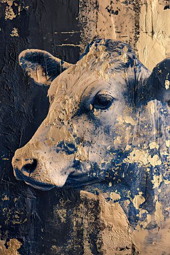 Or et bleu - Vache minimaliste