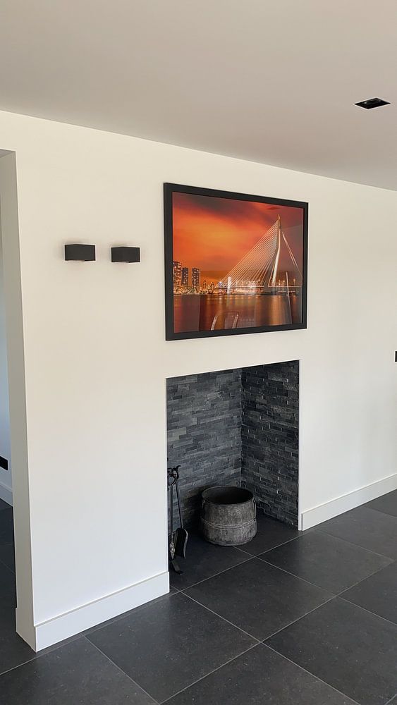 Erasmusbrug na zonsondergang  van Caught in the Wild 