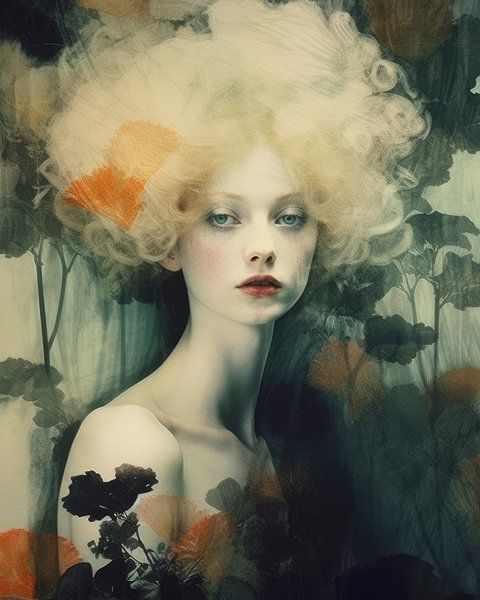 Botanisch portret in vintage stijl van Carla Van Iersel