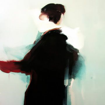 Abstract schilderij "De passant" van Carla Van Iersel