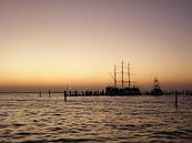 sunset at harbour van Gerwin Hulshof thumbnail