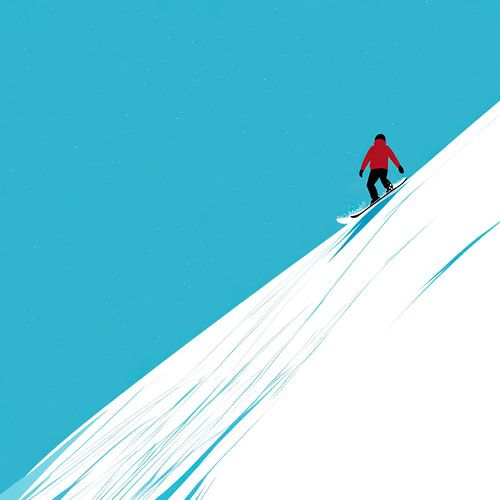 Skiërs in verse poedersneeuw