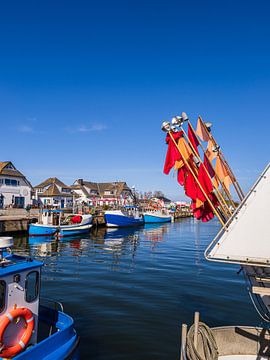 Gezicht op de haven van Vitte op het eiland Hiddensee