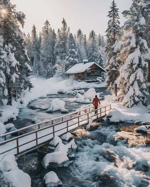 Stille Schönheit der Winterlandschaft von fernlichtsicht