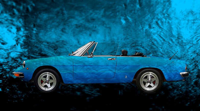 Alfa Romeo Spider &quot;Coda Tronca&quot; Art Car in blue von aRi F. Huber